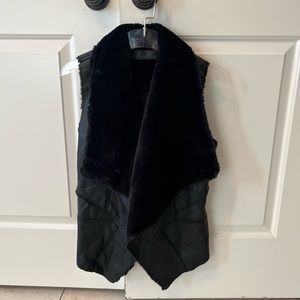 Blank NYC Faux fur and leather vest